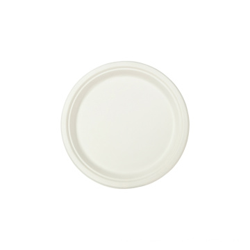 Biodegradable plates round disposable tableware sugarcane bagasse party plate